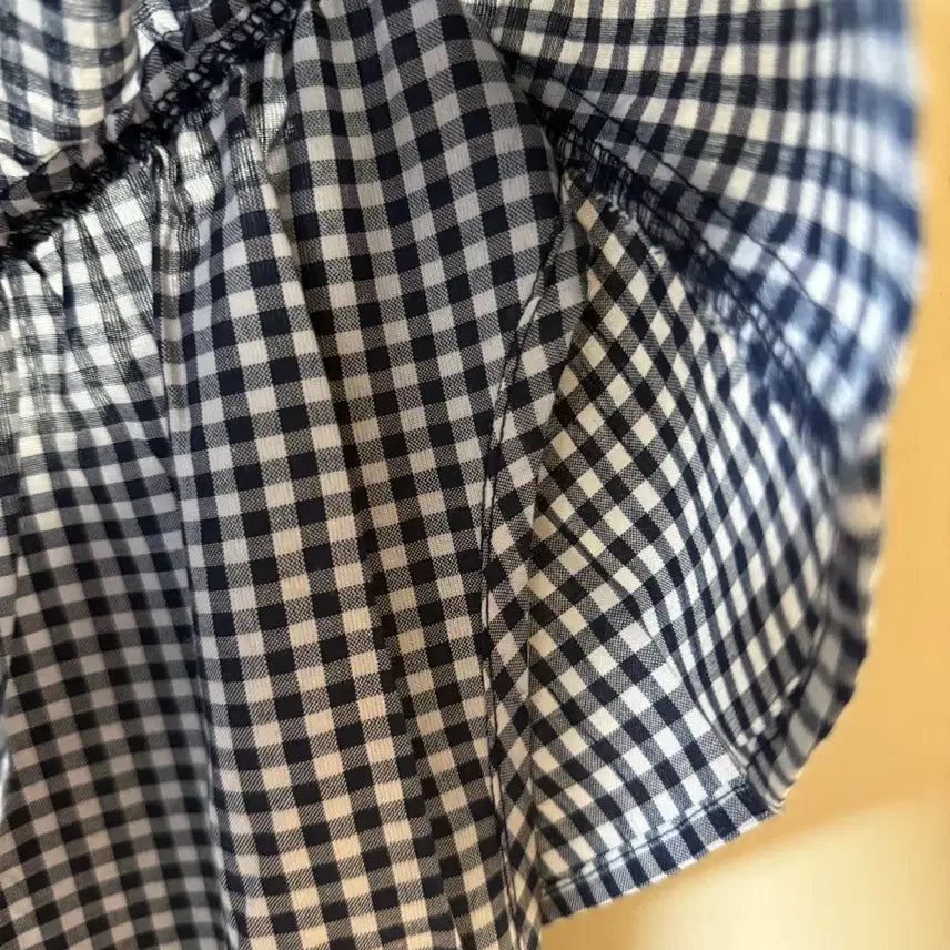 [BUNJANG] MLM Label Gingham Check Off-Shoulder Dress (Size S) / (1회착용)MLM Label 체크 오프숄더 원피스 S