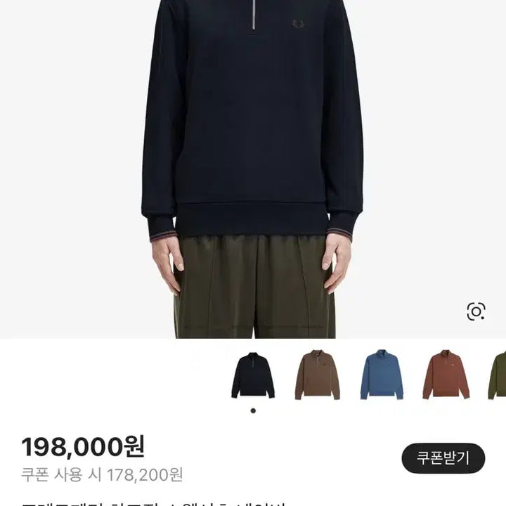 [BUNJANG] Fred Perry Half-Zip Sweatshirt Navy / L 프레드페리 하프집 스웻셔츠 네이비