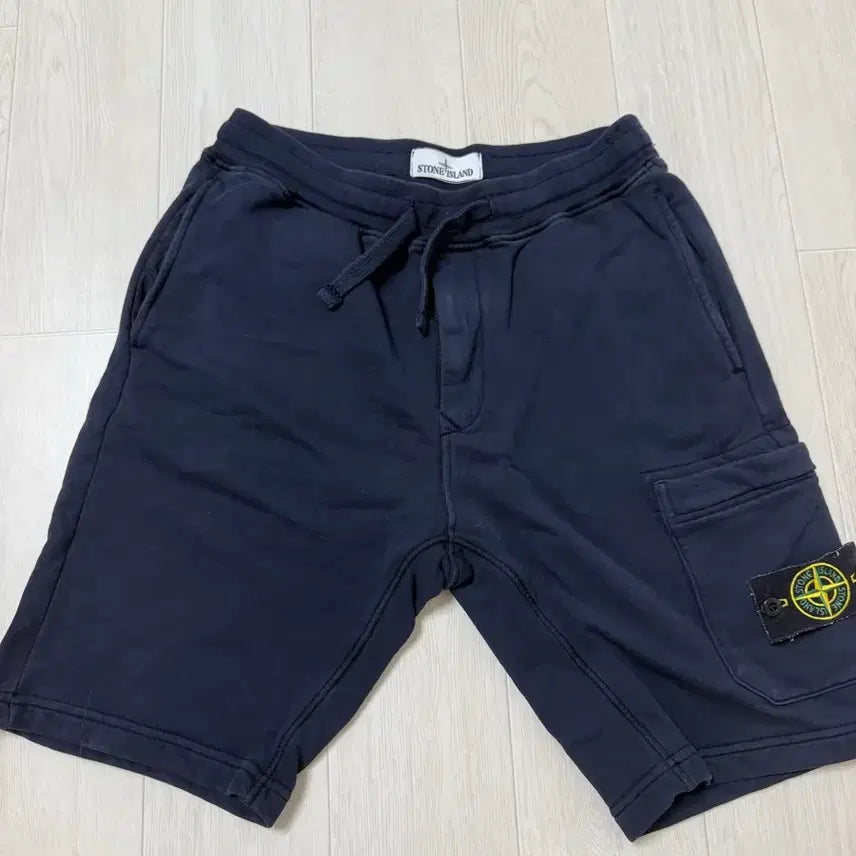 [BUNJANG] Stone Island Cargo Sweat Shorts Navy Size S / 스톤아일랜드 반바지 S사이즈 팝니다