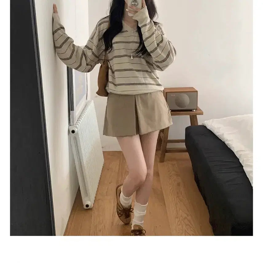 [BUNJANG] Underlime Pins Half Pants (Dark Gray/Gray) - Size S / 언더라임 핀즈 하프 팬츠 S (먹색/그레이)