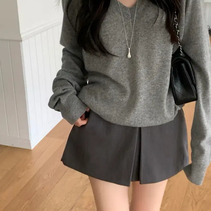 [BUNJANG] Underlime Pins Half Pants (Dark Gray/Gray) - Size S / 언더라임 핀즈 하프 팬츠 S (먹색/그레이)