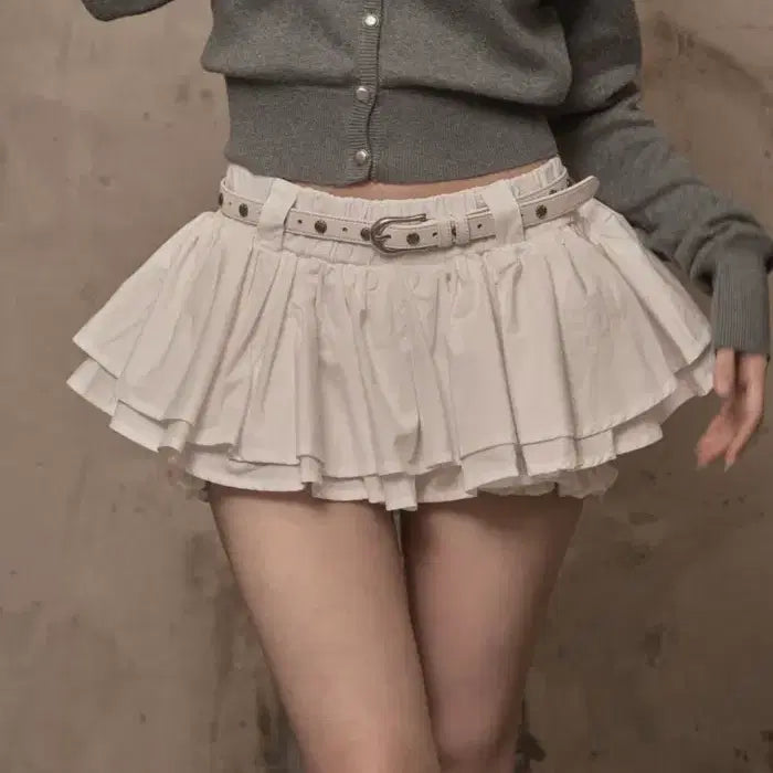 [BUNJANG] Khaki Point Cancan Skirt Pants (Ivory) / 카키포인트 Cancan Skirt Pants (ivory)