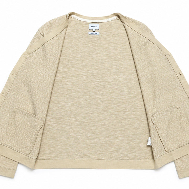 [BUNJANG] BEAMS Beige Slub Cotton Cardigan / JPN 일본 빈티지 y2k 모리걸 BEAMS 빔즈 베이지 슬럽코튼 가디건