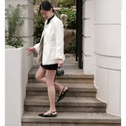 [BUNJANG] Cheeu Tweed Jacket Ivory / 미개봉 새것] 치유의 옷장 cheeu 트위드자켓