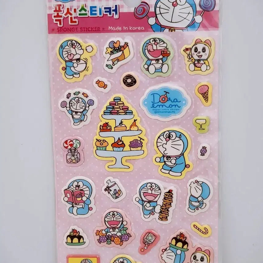 [BUNJANG] Doraemon Fluffy Stickers / (5월 세일) [고전문구] 도라에몽 폭신 스티커