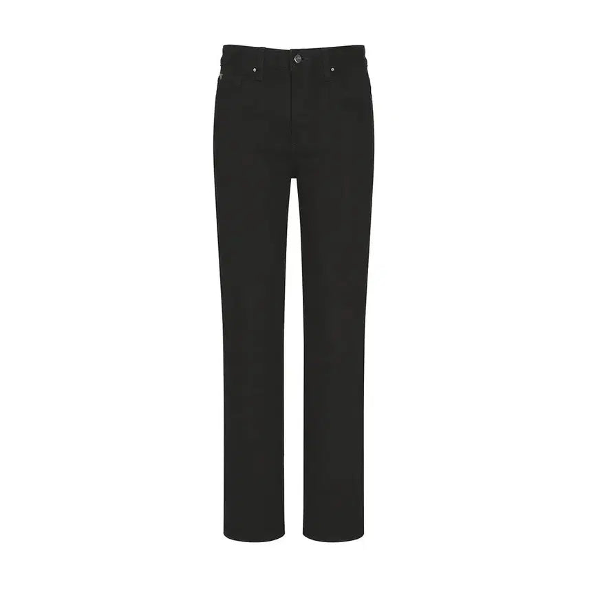 [BUNJANG] Guess Black Brushed Slim Straight Trousers / 게스 블랙 기모 슬림 스트레이트 바지 (YO4D3190)