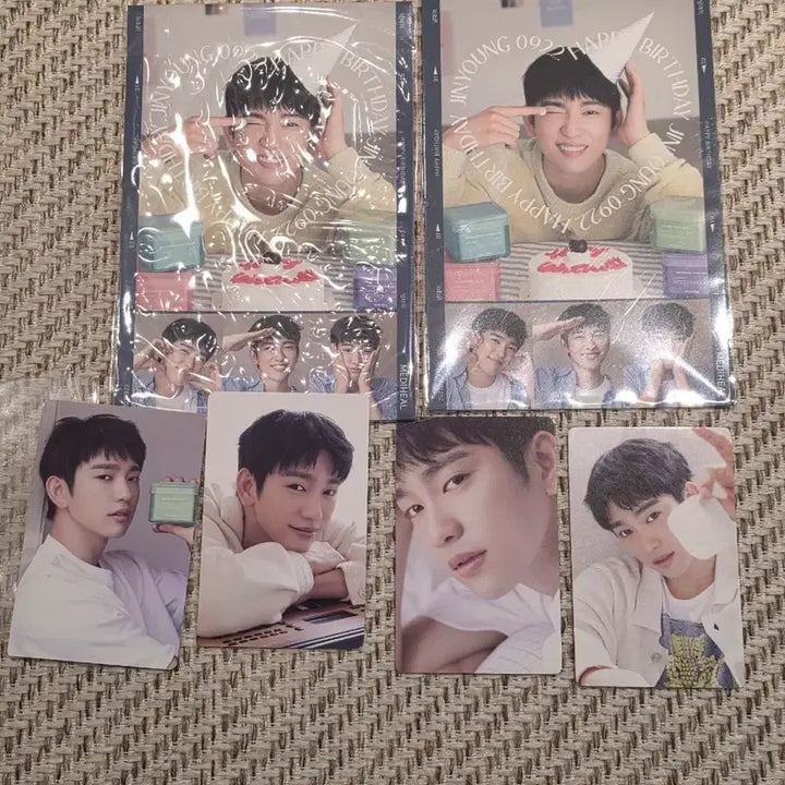 [BUNJANG] GOT7 Jinyoung Bundle Set Photocard (4 types) &amp; Postcard (2 pcs) / 갓세븐 진영 포토카드 4종, 엽서 2매 일괄양도
