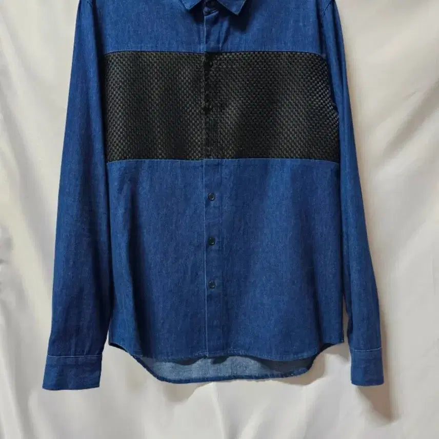 [BUNJANG] Drawfit Dark Wash Denim Shirt Size 100 / draw fit 드로우핏 진청 데님 셔츠. 100. 새거수준