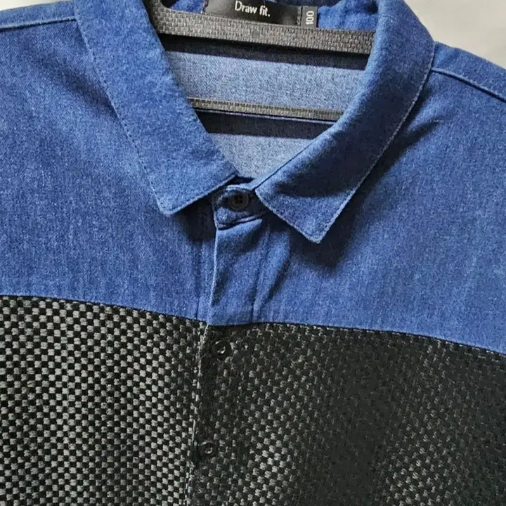 [BUNJANG] Drawfit Dark Wash Denim Shirt Size 100 / draw fit 드로우핏 진청 데님 셔츠. 100. 새거수준