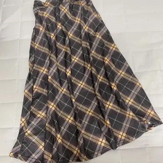 [BUNJANG] Checkered Long Skirt / 새상품 체크롱스커트