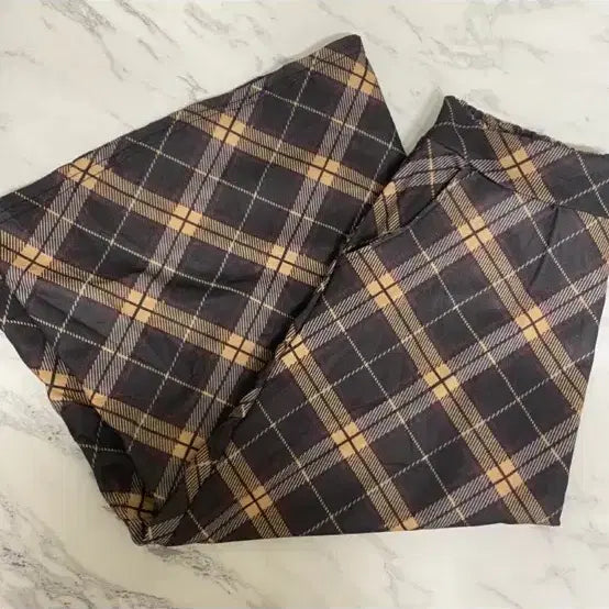 [BUNJANG] Checkered Long Skirt / 새상품 체크롱스커트