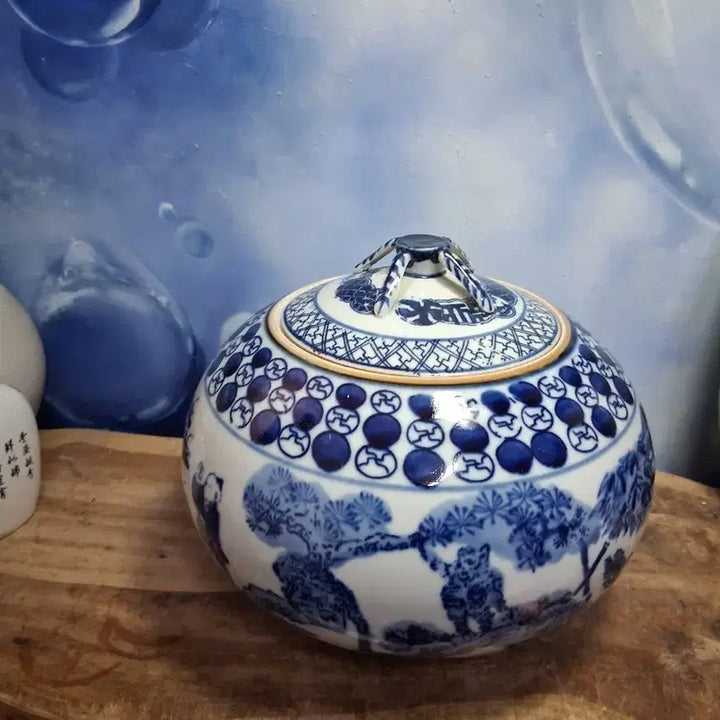 [BUNJANG] Blue and White Porcelain Celadon Jar / 청화백자  도자기  합