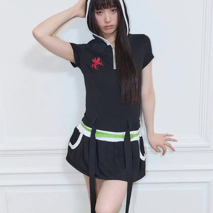 [BUNJANG] Love Is True Belt Layered Dress / 새상품) 러브이즈트루 벨트 레이어드 원피스