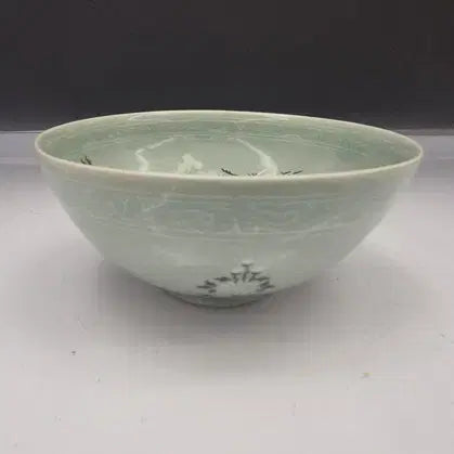 [BUNJANG] Doam Ji Soon-tak Celadon Scholar Crane Inlaid Tea Bowl / 도암지순탁 선생 - 운학상감 청자다완/