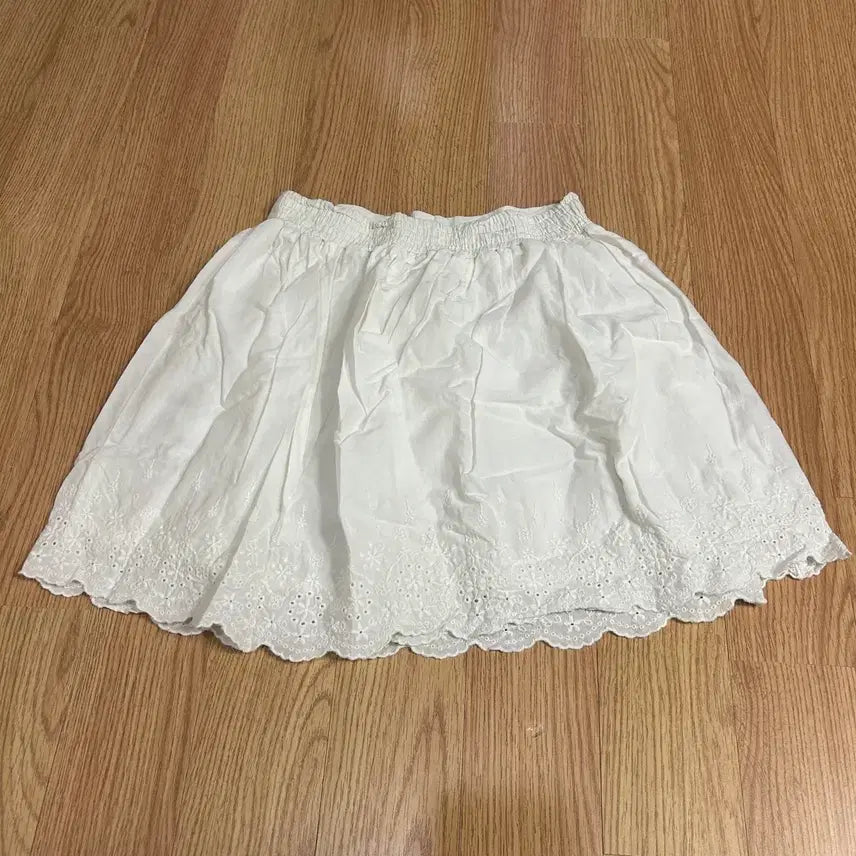 [BUNJANG] Vintage Punching Lace Banding Skirt / 빈티지 펀칭 밴딩 스커트