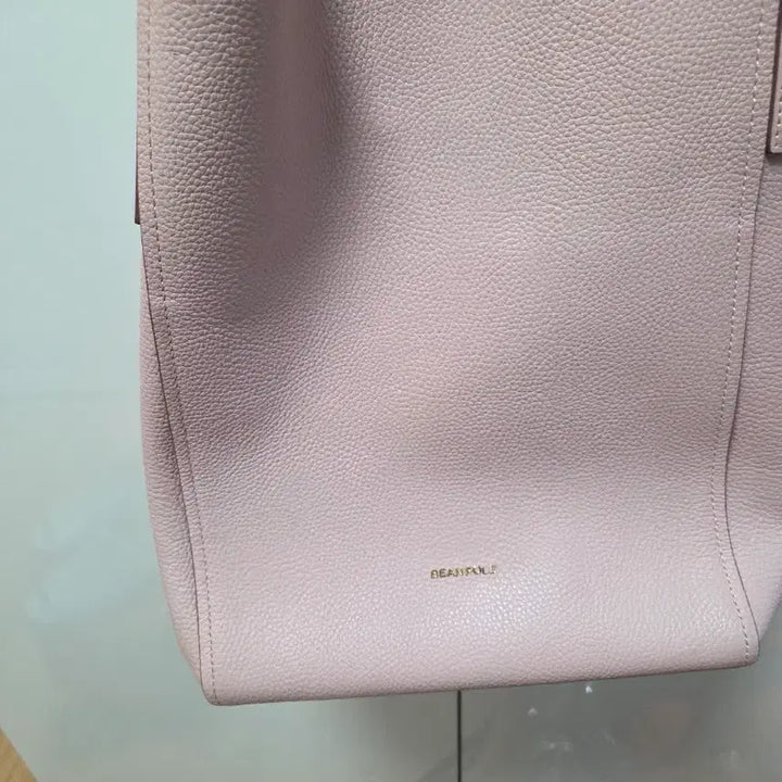 [BUNJANG] Beanpole Pink Leather Tote Bag / 빈폴 가방