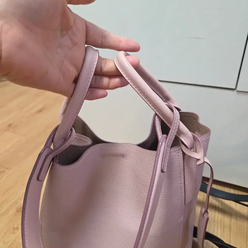 [BUNJANG] Beanpole Pink Leather Tote Bag / 빈폴 가방