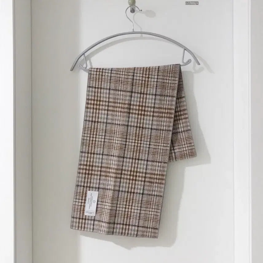 [BUNJANG] Slow Stitch Muffler Scarf - Blue Brown / 슬로우스티치 머플러 목도리 / 블루브라운