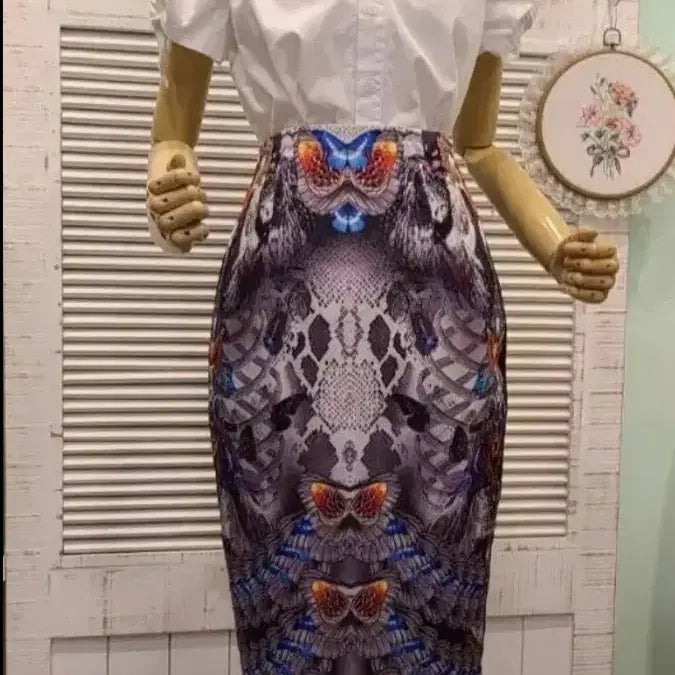 [BUNJANG] Wonder Anatomy Pattern Skirt / 원더아나토미   한섬제품  패턴  스커트