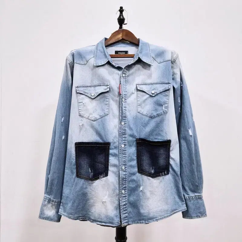 [BUNJANG] DSQUARED2 Washed Denim Shirt Men&