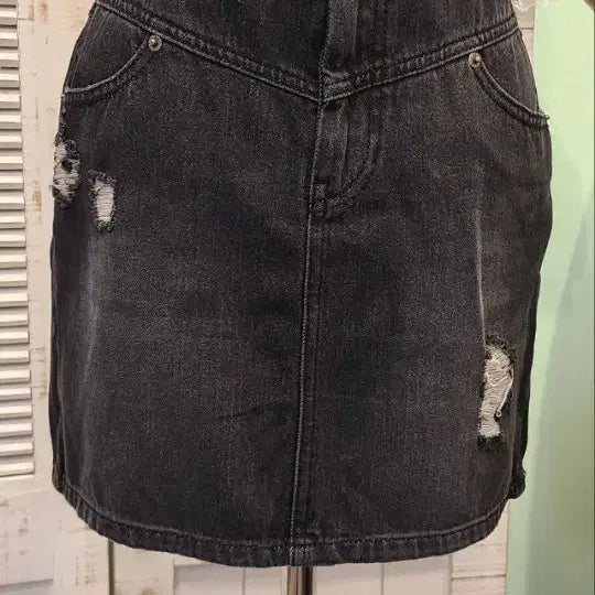 [BUNJANG] SJYP Black Denim Mini Skirt / SJYP 블랙진 미니 스커트 55
