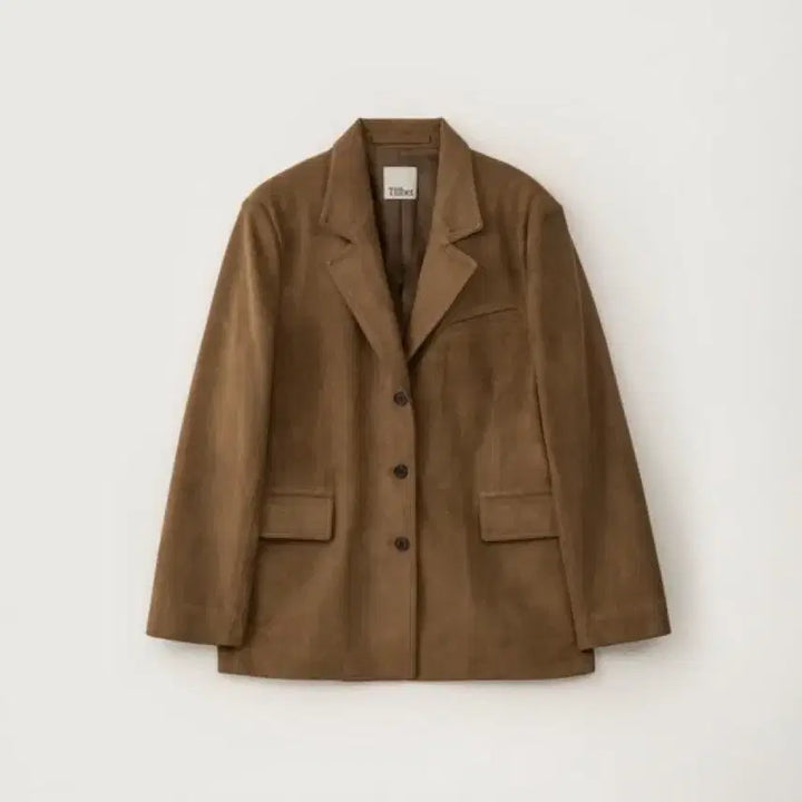 [BUNJANG] Tilber Classic Vegan Suede Jacket Brown / 틸버 클래식 비건 스웨이드 자켓 브라운