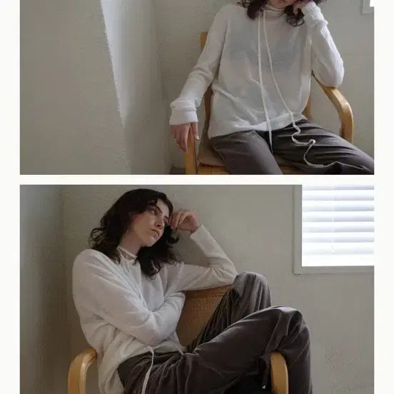 [BUNJANG] AvieMoha Mohair Light Relax Two-Way Sweater (Ivory) / 아비에무아 모헤어 라이트 릴랙스 투 웨이 스웨터 (아이보리)