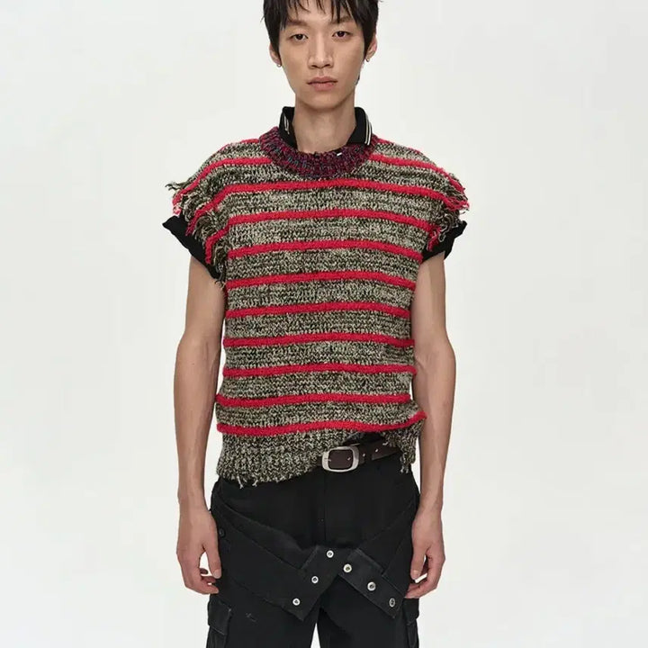 [BUNJANG] Andersson Bell Striped Knit Vest / ADSB 앤더슨벨 스트라이프 니트 베스트