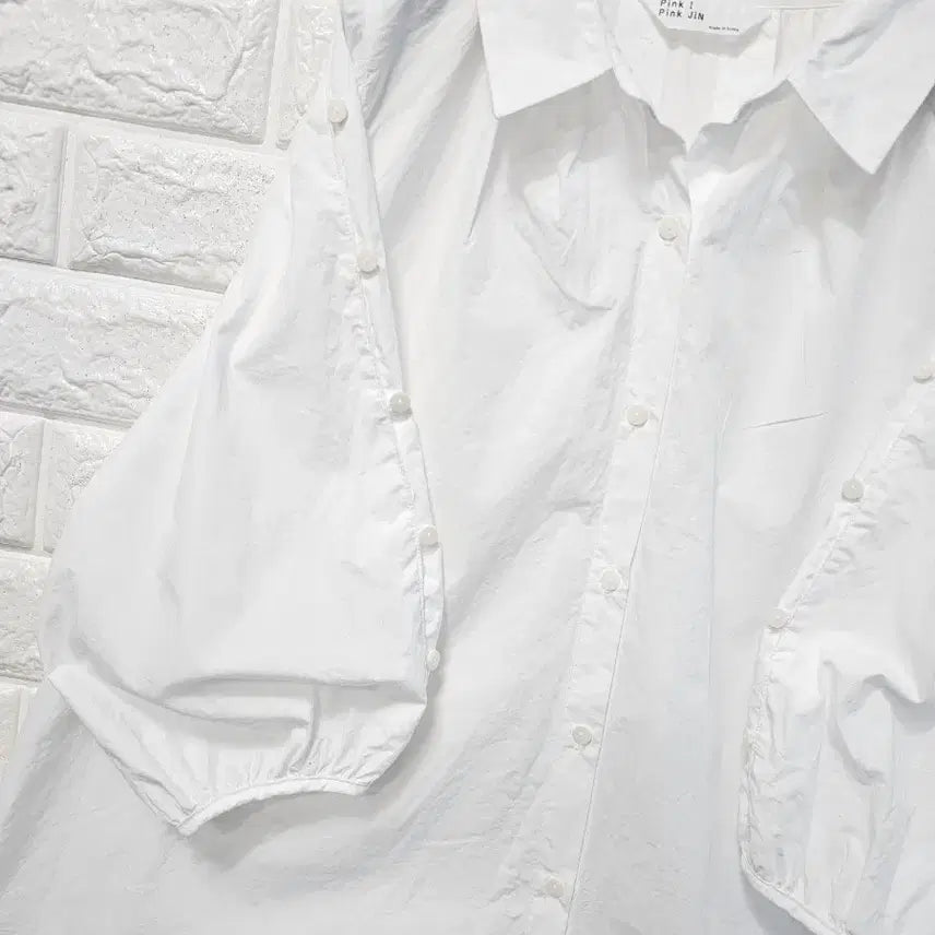 [BUNJANG] White Puff Sleeve Shirt / 긔연 화이트 셔츠
