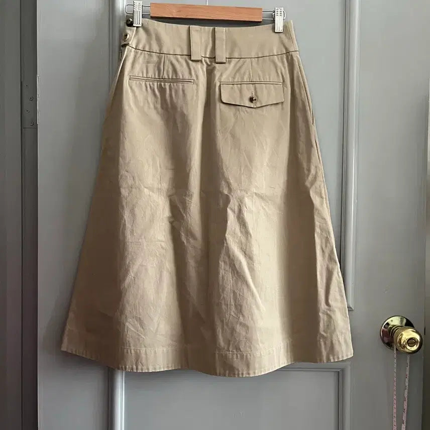 [BUNJANG] Margaret Howell Midi Skirt Beige Cotton / 마가렛호웰 스커트