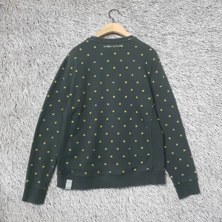 [BUNJANG] Beanpole Dark Green Pattern Sweatshirt / 빈폴 다크 그린 패턴 맨투맨 티셔츠 2200016