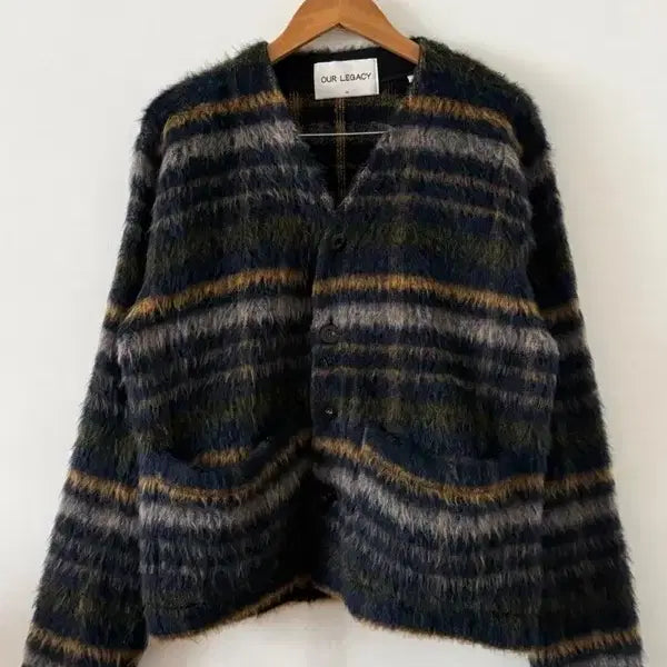 [BUNJANG] Our Legacy Mohair Check Cardigan Size 48 / 아워레가시 모헤어 체크 가디건 48