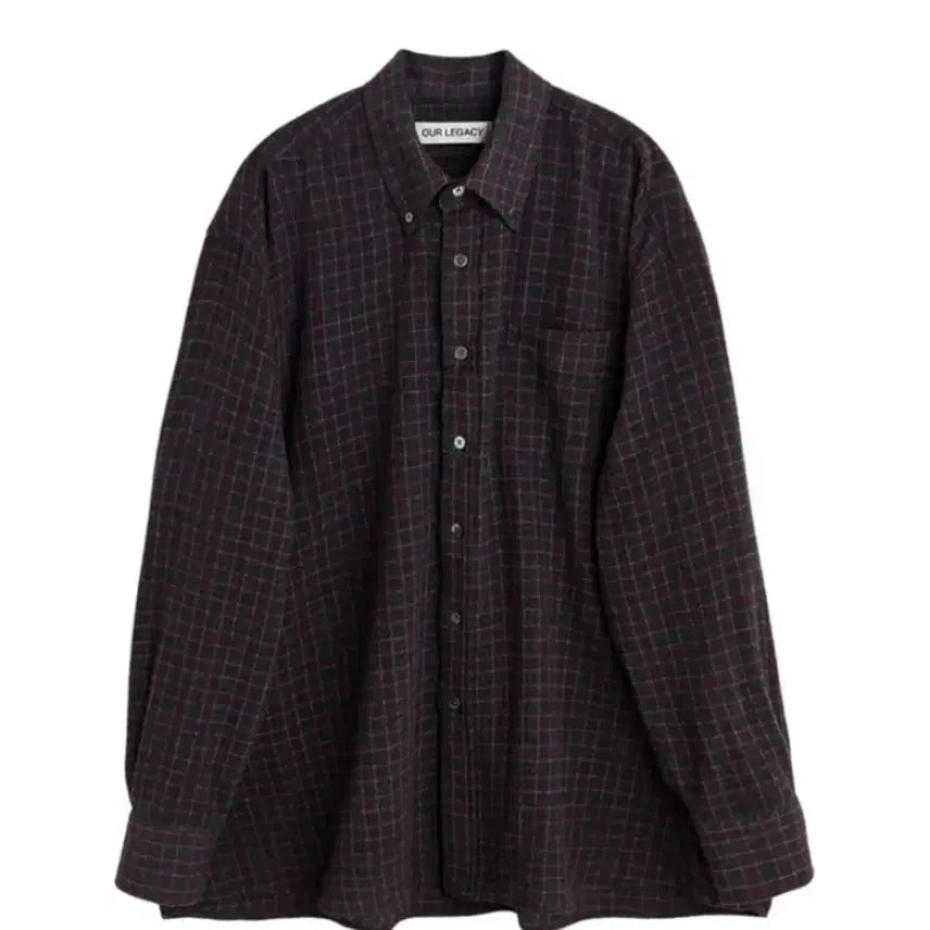 [BUNJANG] Our Legacy Borrowed BD Shirt Sophomore Check Rural Wool / 아워레가시 보로우드 BD 셔츠 소포모어 체크 루럴 울