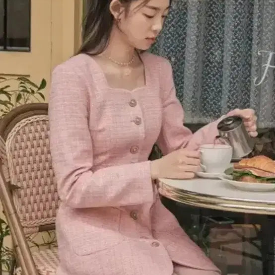 [BUNJANG] Floom Heart We Be Dress Pink / (단종상품) 플로움 하트위드 원피스 핑크