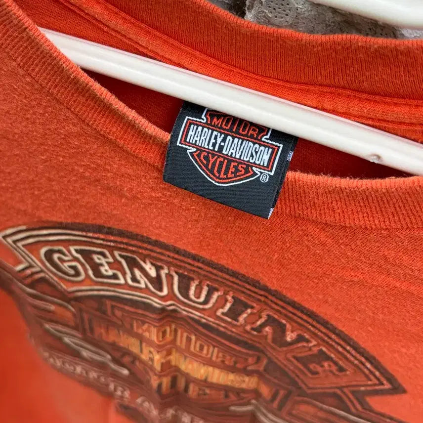[BUNJANG] Harley-Davidson Orange Short-Sleeve T-Shirt XL / 할리데이비슨 반팔티 [XL]