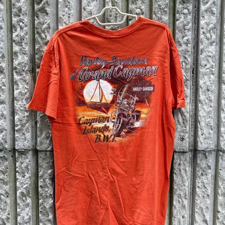 [BUNJANG] Harley-Davidson Orange Short-Sleeve T-Shirt XL / 할리데이비슨 반팔티 [XL]