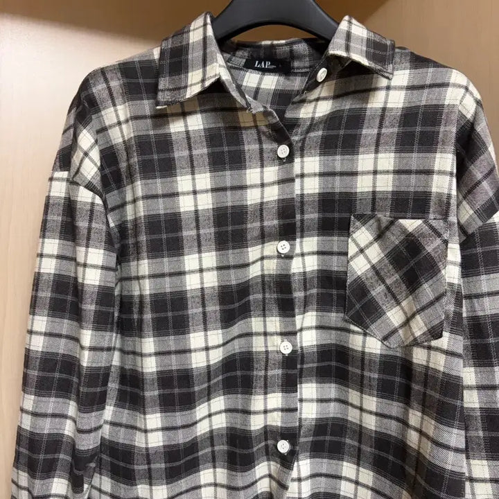 [BUNJANG] LAP Brown Check Pattern Shirt / Lap 브라운 체크무늬 남방 셔츠