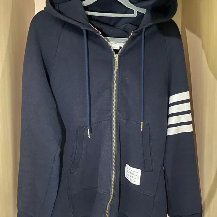 [BUNJANG] Thom Browne Navy Hooded Zip-Up Jacket / (3사이즈) 톰브라운 네이비 후드집업