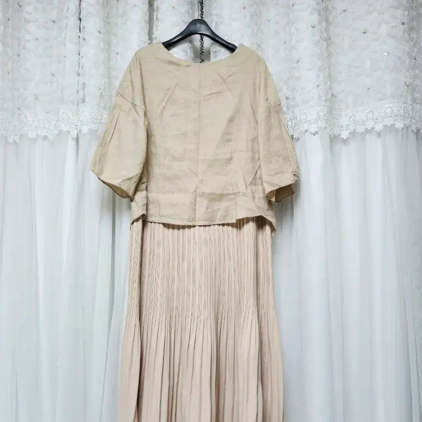 [BUNJANG] Linen Pleated Dress / 린넨 플리츠원피스