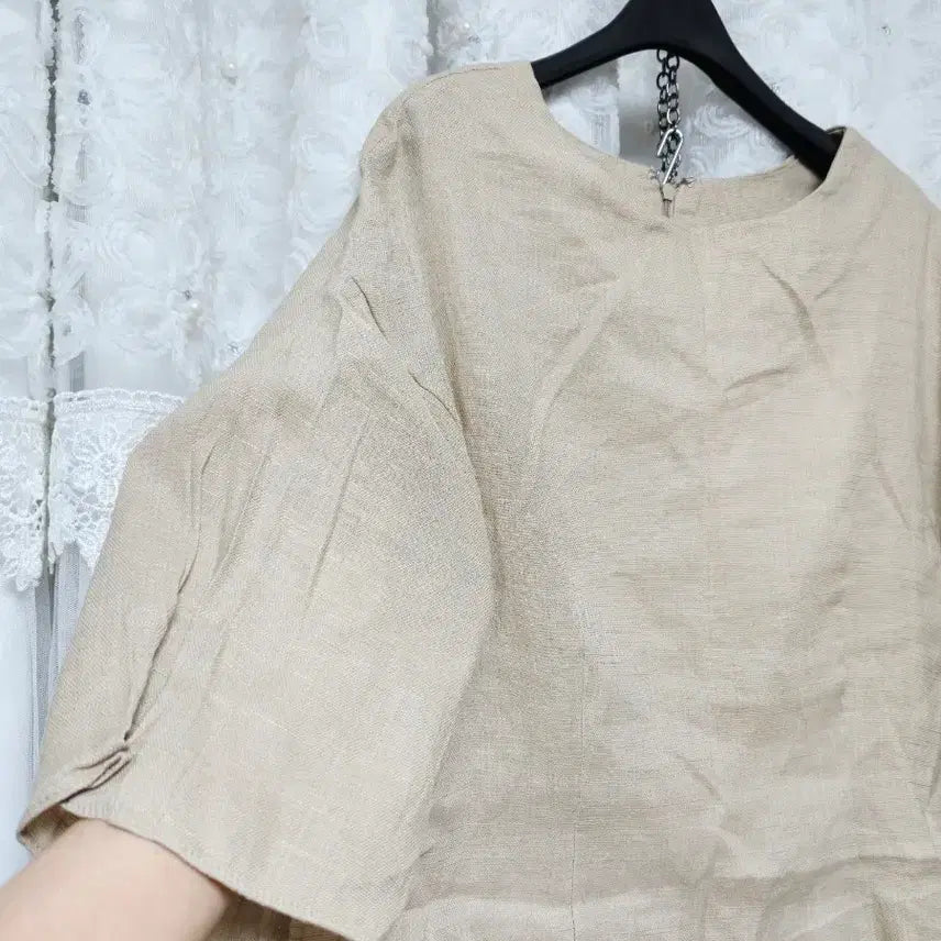 [BUNJANG] Linen Pleated Dress / 린넨 플리츠원피스
