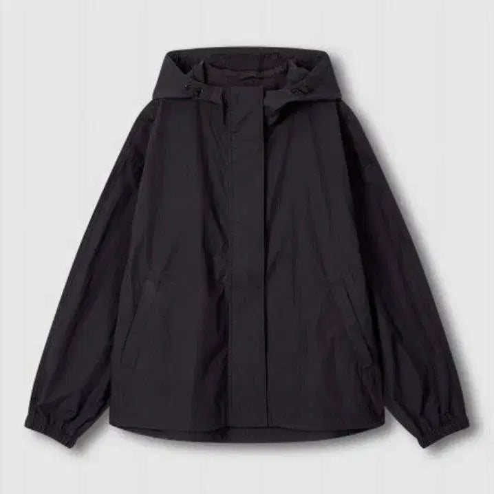 [BUNJANG] Oversized Hooded Jumper Jacket Black / 자주 오버핏 사각사각 후드점퍼 새제품
