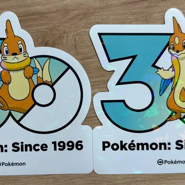 [BUNJANG] Pokemon 30th Anniversary Sticker Set: Vigoroth &amp; Floatzel / [포켓몬 30주년 스티커]브이젤, 플로젤