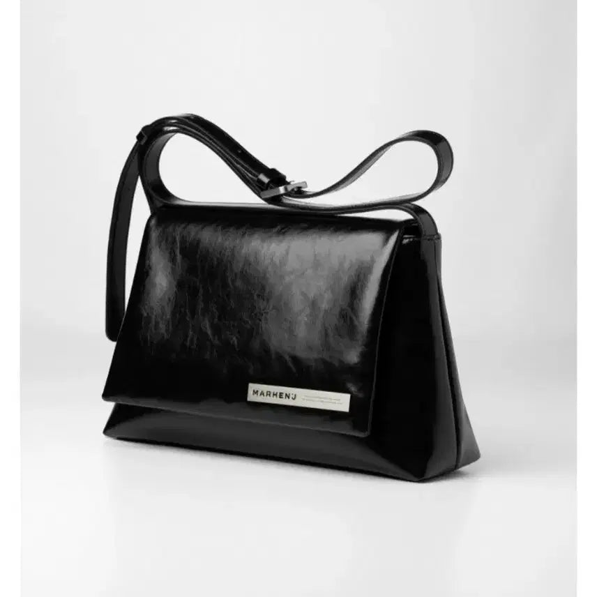 [BUNJANG] Marhen.J Lily Bag Black Flap Crossbody Bag / 마르헨제이 엘리백 블랙 플랩 크로스백