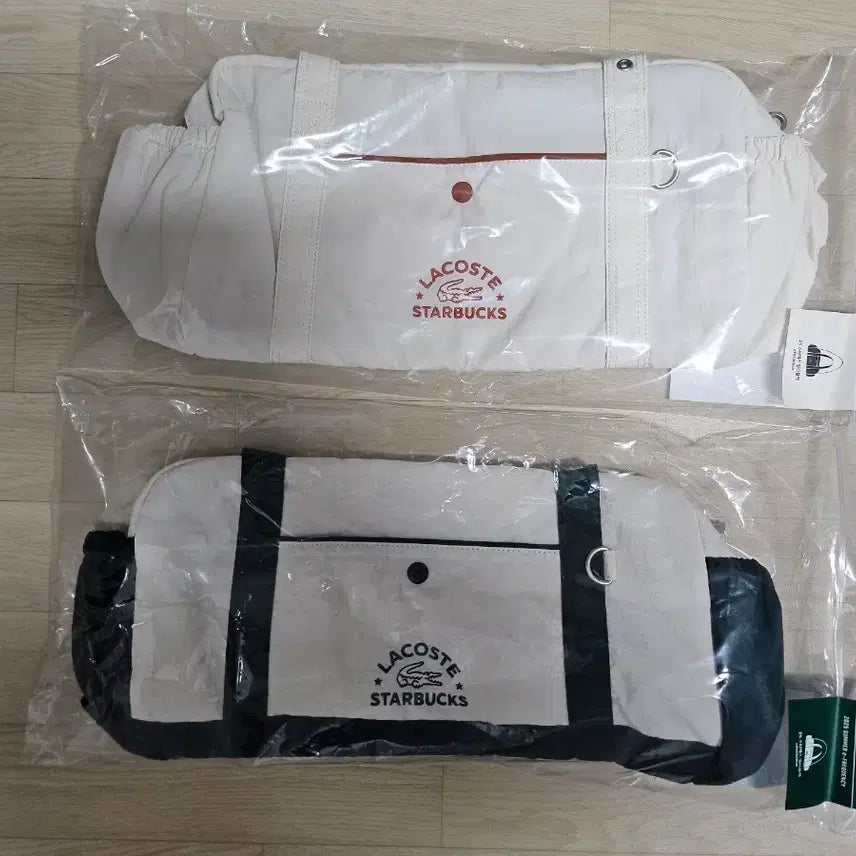 [BUNJANG] Starbucks Lacoste Multiple Bag Ivory/Green / 스타벅스 라코스테 멀티플백 아이보리 . 그린