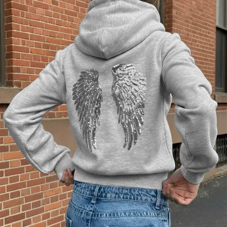 [BUNJANG] Subdued Wings Hooded Zip-Up Jacket / 섭듀드 wings 후드집업