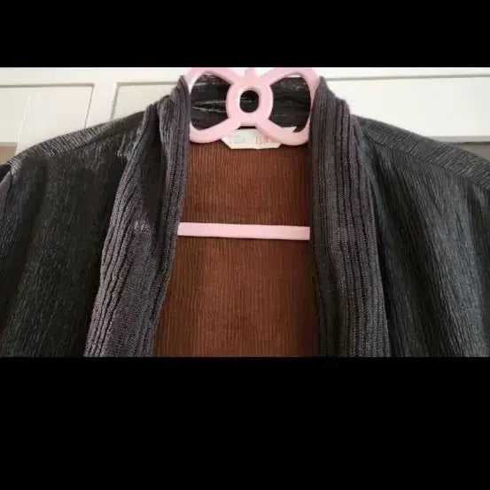 [BUNJANG] Esae 100% Silk Cardigan Charcoal / 이새  가디건형 차콜 색상 실크 100%