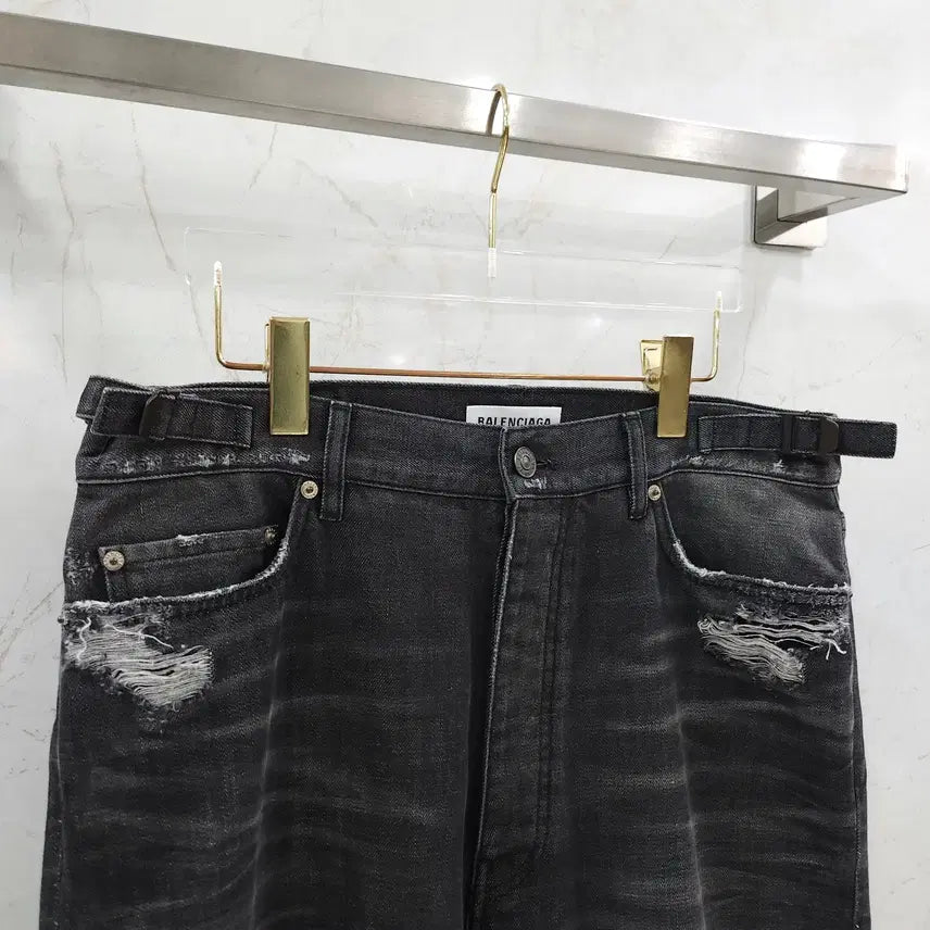 [BUNJANG] Balenciaga Relaxed Fit Ribbed Pants Black / S / 발렌시아가 릴렉스드 핏 립팬츠 블랙