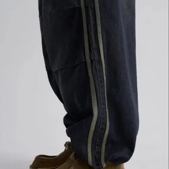[BUNJANG] 8 Seconds Banding Denim Track Jogger Pants / 에잇세컨즈 밴딩 데님 트랙 조거 팬츠