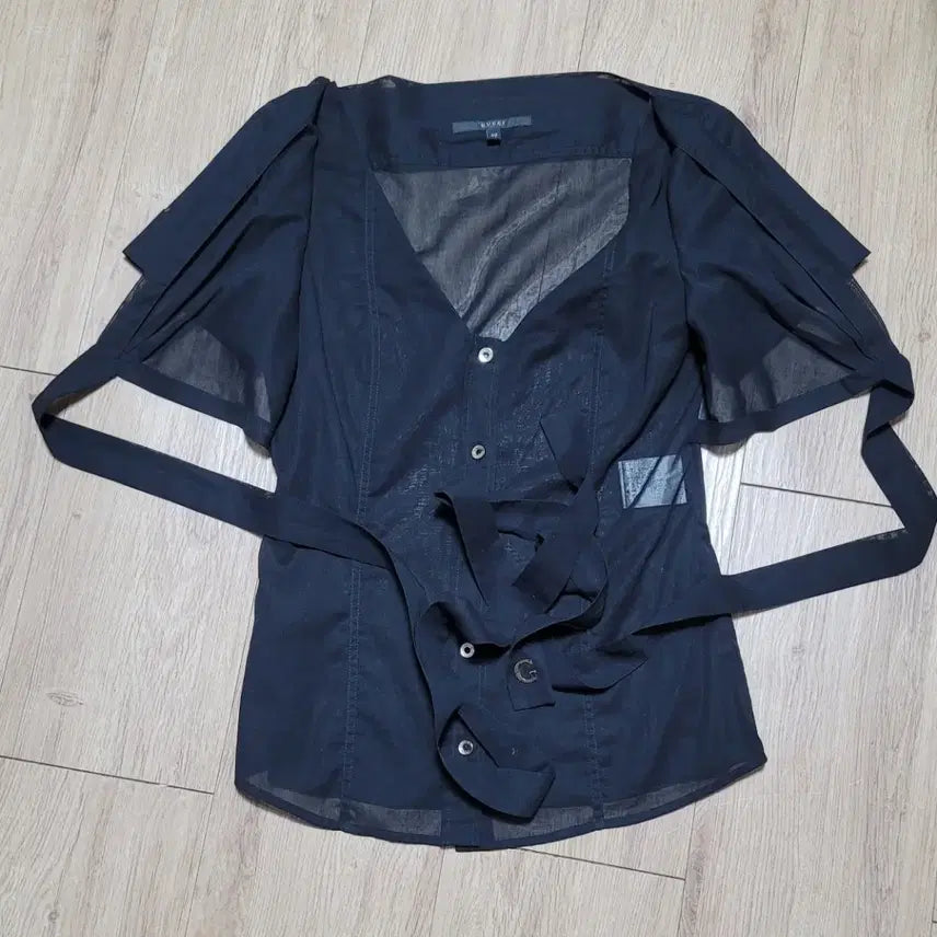 [BUNJANG] Gucci Empire Way Bolero Layered Belted Blouse / 구찌 엠파이어 웨이스트 볼레로 레이어드 벨티드 블라우스