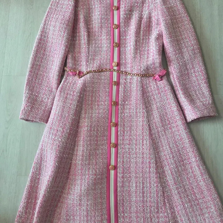 [BUNJANG] MOJO.S.FININ Tweed Belt Dress / 모조에스핀 트위드 벨트 원피스